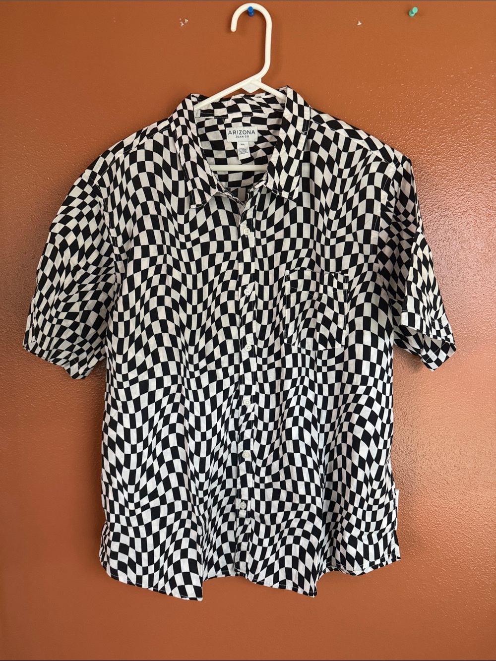 NWOT Mens XXL Arizona checkered buttondown